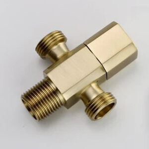 Double Angle Valve Brushed Gold #20109