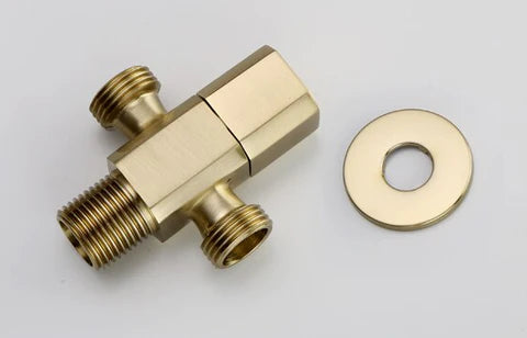 Double Angle Valve Brushed Gold #20109 - Image 3