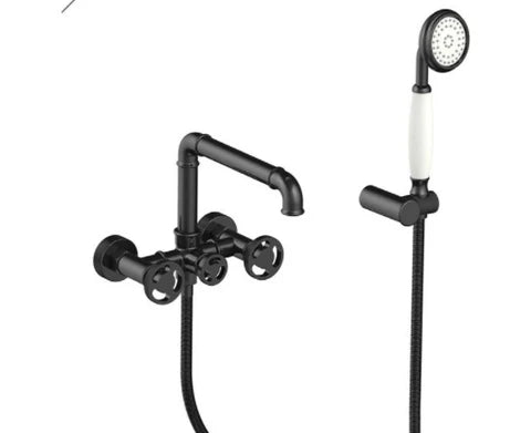 Matt Black Steampunk Bath Mixer #20116 - Image 3