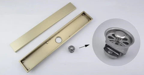 Brushed Gold Shower Trap 60cm #20117 - Image 2