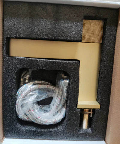 Brushed Gold Thin Basin Mixer #20142 - Image 2