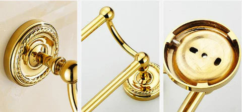 Shiny Gold Double Towel Rail #20238 - Image 4