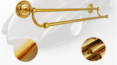 Shiny Gold Double Towel Rail #20238 - Image 3