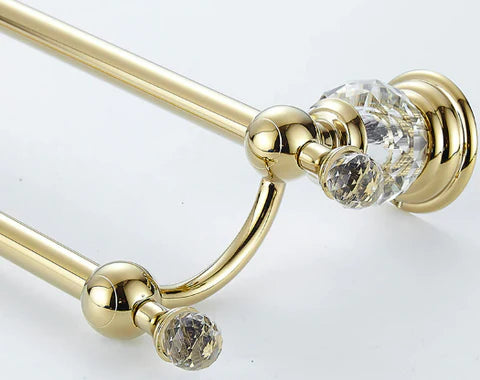 Gold Crystal Double Towel Rail #20249 - Image 3