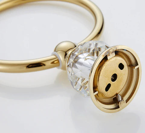 Gold Crystal Towel Ring #20245 - Image 4