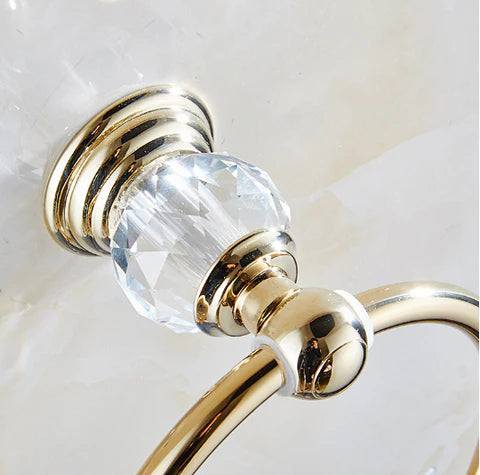 Gold Crystal Towel Ring #20245 - Image 3