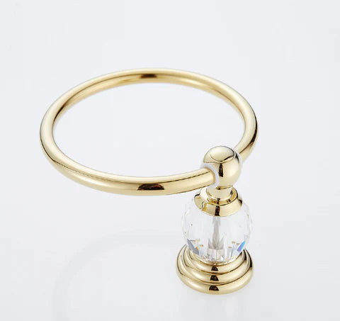 Gold Crystal Towel Ring #20245 - Image 2
