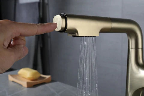 Brushed Gold Pull Out Kitchen Mixer #20227 - Image 5