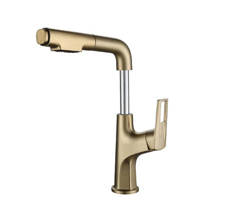Brushed Gold Pull Out Kitchen Mixer #20227 - Image 3