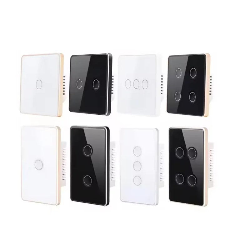 Lux - Wifi Smart Touch Switch with Silver Trimming- Black/White