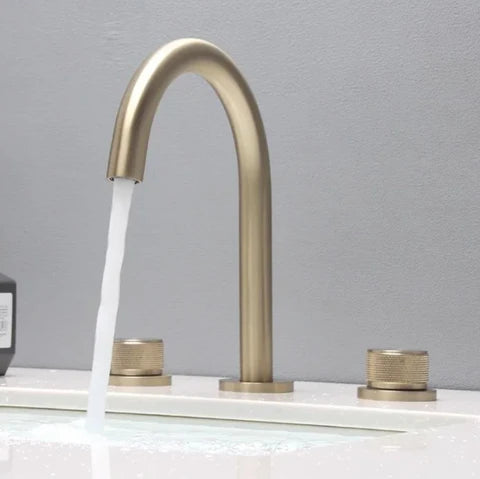 Brushed Gold Basin/Bath Mixer #202436 - Image 2