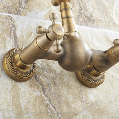 Antique Wall Mounted Classic Basin Mixer #201722 - Image 2