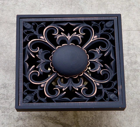 Black Filigree Shower Trap #201913