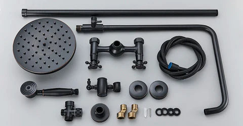 Oil Rubbed Black Antique Wall Mounted Shower #201718 - Image 4