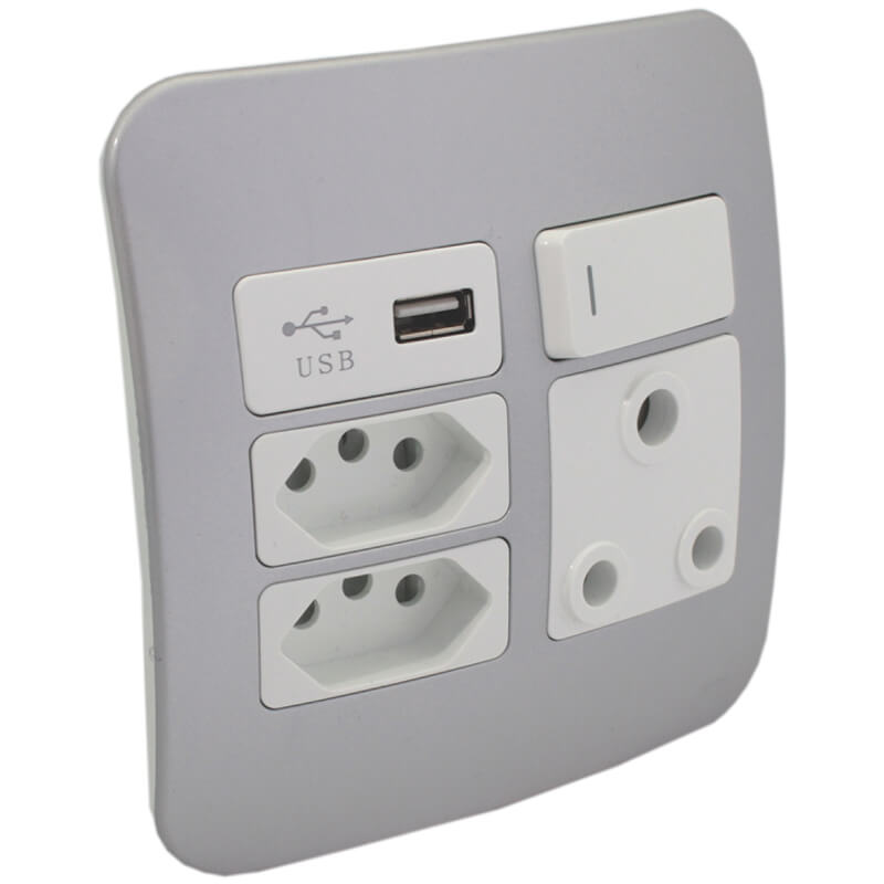 USB Wall Socket - White/Silver/ Cream/Champagne/Bronze - Image 5