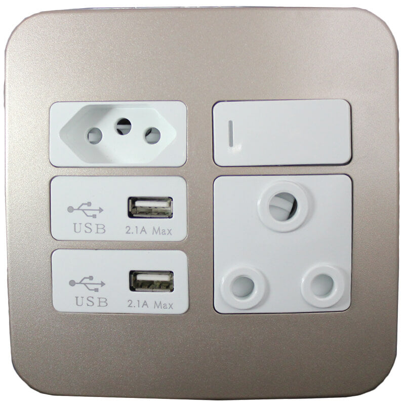 USB2 Socket Combination