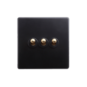 Classic - Black with Brass Toggle, 3 Levers