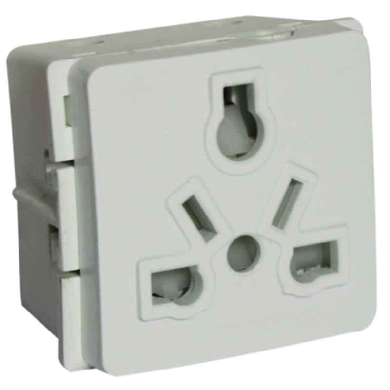 International Socket Outlet - White/Black - Image 2