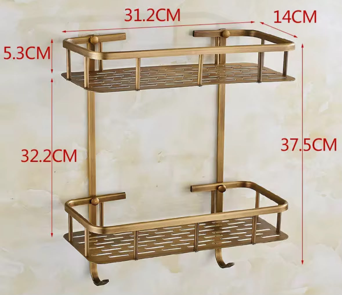 Brass Double Storage Basket #20105 - Image 4