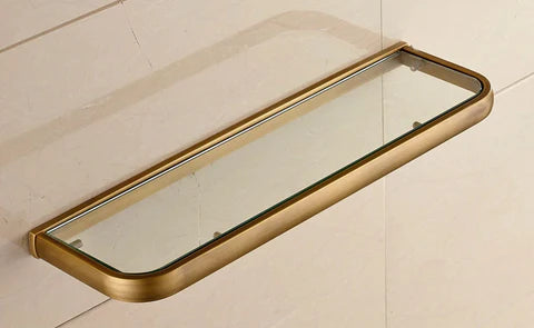 Brass Modern Glass Shelf #201926 - Image 4