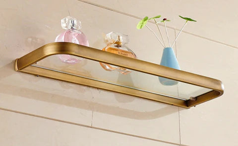 Brass Modern Glass Shelf #201926 - Image 3