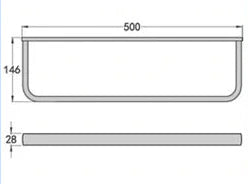 Brass Modern Glass Shelf #201926 - Image 2