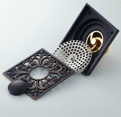 Black Filigree Shower Trap #201913 - Image 2