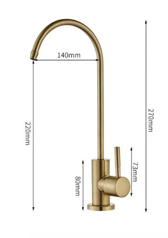 Brushed Gold Water Purified Tap #202356 - Image 6
