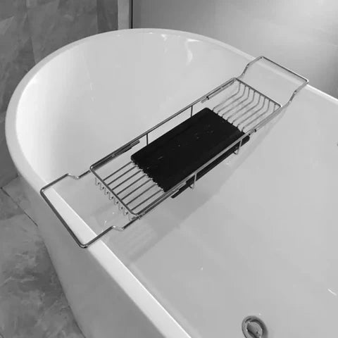 Chrome & Black Marble Bath Caddy #20208 - Image 2