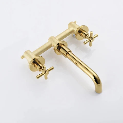 Gold Modern Basin 3 Hole Mixer #201759 - Image 3