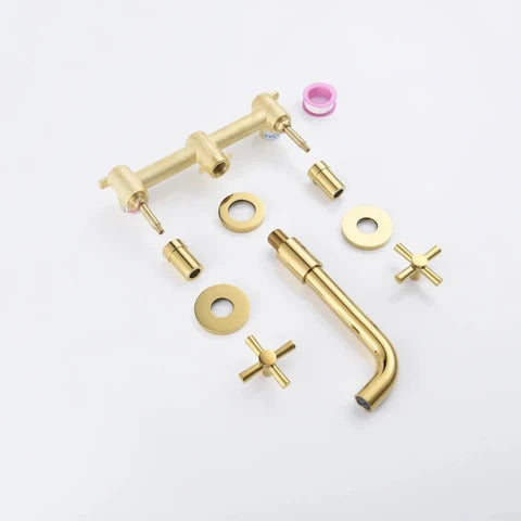 Gold Modern Basin 3 Hole Mixer #201759 - Image 5