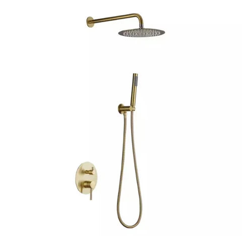 Brushed Gold Modern Concealed Shower with Hand Shower #20211 - Image 2