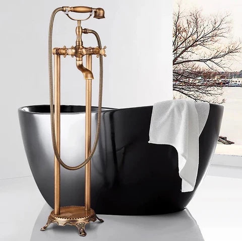 Antique Brass Freestanding Bath Mixer #201740 - Image 3