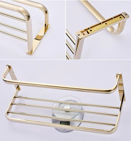 Gold Modern Bath Towel Rack and Rail #201924 - Image 3