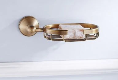 Antique Brass Soap Holder #20186 - Image 2